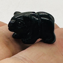 Load image into Gallery viewer, Adorable! Hand Carved Onyx Panda Bear Beads | 19x14x10mm | Black