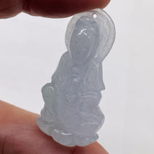 Load image into Gallery viewer, Jade Quan Yin Goddess | 41x19x10mm | Pale Lavender | 1 Pendant Bead |
