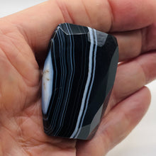 Load image into Gallery viewer, Onyx Flat Faceted Rectangular Pendant Bead | 50x48x14mm | Black White | 1 Bead |
