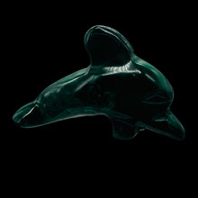 Load image into Gallery viewer, Dolphin 75g Malachite Carved Gemstone Figurine| 76x47x20mm | Green | 1 Specimen|