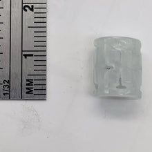 Load image into Gallery viewer, Jade AAA Carved Barrel Beads | 11x9mm | White | 1 Bead |