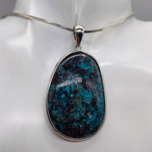Load image into Gallery viewer, Chrysocolla Sterling Silver Oval Pendant | 2" Long | Blue, Green | 1 Pendant |