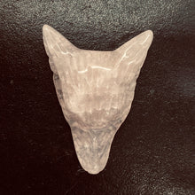 Load image into Gallery viewer, Rose Quartz Carving Wolf Head Pendant Bead | 40x30x10mm | Pink | 1 Bead |