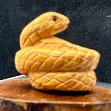 Load image into Gallery viewer, Year of the Snake 2025 Coiled Boxwood Bead | Netsuke |