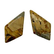 Load image into Gallery viewer, Owyhee Jasper Kite Briolette Beads | 43x23x4mm | Brown Gray | 2 Pendant Beads |