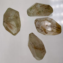 Load image into Gallery viewer, Rutilated Quartz Faceted Nugget Beads| 26x15 to25x12mm | Clear, Gold | 4 Beads |