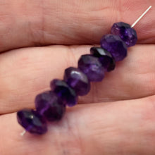 Load image into Gallery viewer, Amethyst Faceted Rondelle Bead Parcel | 8x5mm | Purple | 8 Beads |