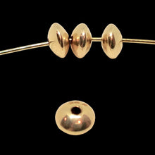 Load image into Gallery viewer, 4 Shimmer 14K Gold Filled Saucer Beads 7874