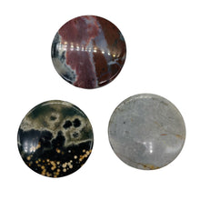 Load image into Gallery viewer, Green White Gray Pink Ocean Jasper Pendant Beads| 36mm | 3 beads |