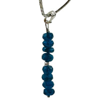 Load image into Gallery viewer, Dazzle Blue Apatite Moon Goddess 14K Gold Filled Pendant | 1" Long |