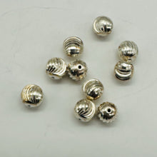 Load image into Gallery viewer, Shimmering 8mm Laser Cut Sterling Silver Beads | 10 Beads |