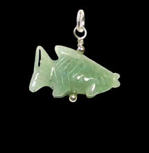 Load image into Gallery viewer, Swimmin'! Aventurine Fish Koi Sterling Silver Pendant 509265AVS