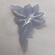 Load image into Gallery viewer, Chalcedony 17ct Hand Carved Flower Bead | 43x25x4mm | Blue | 1 Pendant Bead |