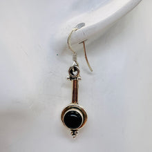 Load image into Gallery viewer, Stellar! Black Onyx Sterling Silver Drop/Dangle Earrings | 1 1/2" Long |
