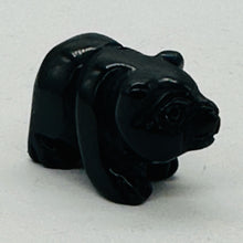 Load image into Gallery viewer, Adorable! Hand Carved Onyx Panda Bear Beads | 19x14x10mm | Black