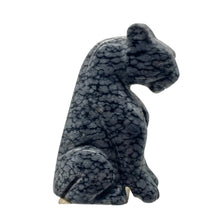 Load image into Gallery viewer, Hand-Carved Sitting Leopard | 46x30x20mm | Grey Black | 1 Figurine |