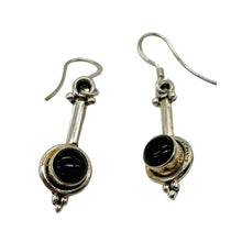 Load image into Gallery viewer, Stellar! Black Onyx Sterling Silver Drop/Dangle Earrings | 1 1/2" Long |