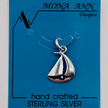 Load image into Gallery viewer, Sailing Boat Sterling Silver Charm | 3/4" Long | Silver | 1 Pendant |