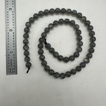 Load image into Gallery viewer, Labradorite AAA Round Bead Strand | 6mm | Gray, Red, Blue Flash | 59/60 Beads |
