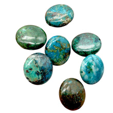 Load image into Gallery viewer, Seven Beads of Natural Chrysocolla 12mm Coin Beads 10421