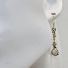 Load image into Gallery viewer, Fresh Water Pearl Sterling Silver Dangle Earrings | 1 3/4" Long |White | 1 Pair|