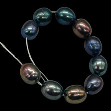 Load image into Gallery viewer, Blue, Pink & Lavender Freshwater Pearls ' Near-Round Oval ' 7x6mm ' 10 Pearls