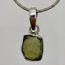 Load image into Gallery viewer, Moldavite 8.54ct Sterling Silver Oval Pendant | 3/4" Long | Green | 1 Pendant |