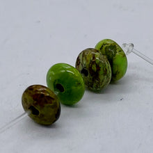 Load image into Gallery viewer, Gaspeite High Grade 5mm Rondelle Beads | 5mm | Green Brown | 4 Beads |