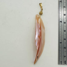 Load image into Gallery viewer, Designer Pink Mussel Shell 14K Gold Filled Pendant | 2 3/4" Long |