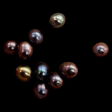 Load image into Gallery viewer, Blue, Pink & Lavender Freshwater Pearls ' Near-Round Oval ' 7x6mm ' 10 Pearls