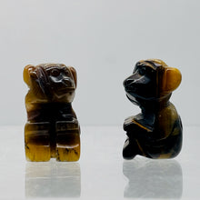 Load image into Gallery viewer, Carved Tiger Eye Monkey Animal Figurine Worry Stone