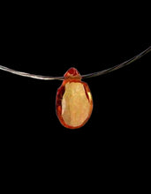Load image into Gallery viewer, 1 Mandarin Orange Sapphire Faceted Briollete Bead 6091