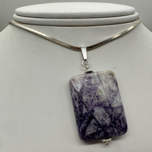 Load image into Gallery viewer, Purple Flower Sodalite Faceted Sterling Silver Pendant } 1 3/4" Long| 1 Pendant|