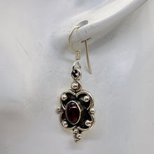 Load image into Gallery viewer, Stellar Red Garnet & 925 Sterling Silver Drop/Dangle Earrings | 1 1/4" Long |