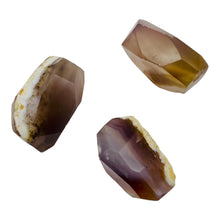Load image into Gallery viewer, Chrysocolla Agate Faceted Free Form 3 Beads| 30x17 to 28x15mm | Lavender Clear |