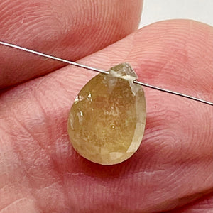 Light Lavender Yellow Sapphire Faceted Briolette Bead | 10x8x5mm | 1 Bead |