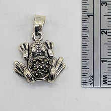 Load image into Gallery viewer, Frog Marcasite Sterling Silver Pendant | 1" Long | Silver | 1 Pendant |