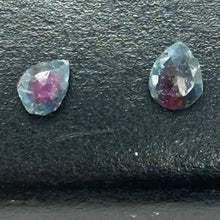 Load image into Gallery viewer, Ruby Zoisite Exquisite Flat Pear Briolette Beads | 7x5x3mm| Green, Red| 2 Beads|