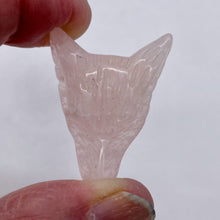 Load image into Gallery viewer, Rose Quartz Carving Wolf Head Pendant Bead | 40x30x10mm | Pink | 1 Bead |