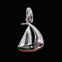 Load image into Gallery viewer, Sailing Boat Sterling Silver Charm | 3/4" Long | Silver | 1 Pendant |
