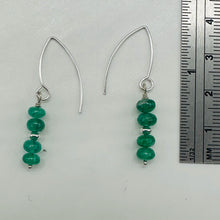 Load image into Gallery viewer, Emerald AAA Gemstone Earrings with Sterling Silver Findings| 3/4" Long |