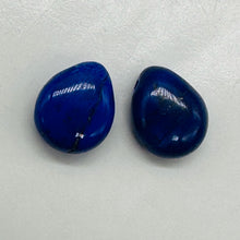 Load image into Gallery viewer, Indigo Lapis Pendant Briolette Beads | 11x9x4mm | Blue | 2 Beads |