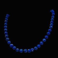 Load image into Gallery viewer, Lapis Lazuli Necklace Knotted on Silk | Round | 30" Long | Blue | 1 Necklace |