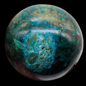 Chrysocolla 645g Sphere | 3" | Green Blue | 1 Collector's Item |