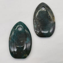 Load image into Gallery viewer, Hand Carved Bloodstone Pendant Bead | Green Red | 54x33x6mm (4.5mm hole)1 Bead |