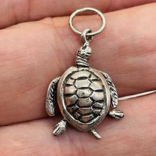 Load image into Gallery viewer, Turtle Sterling Silver Sea Dweller Pendant | 1 1/4" Long | Silver | 1 Pendant |