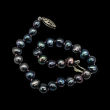 Load image into Gallery viewer, Blue Peacock Baroque Pearl Bracelet with Sterling Silver Clasp | 7" Length |