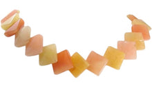 Load image into Gallery viewer, Unique Autumn Jade Square Lentil Bead Strand 110599