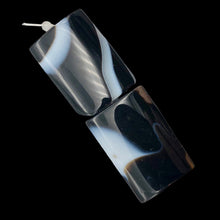 Load image into Gallery viewer, 2 Beads of Black & White Sardonyx 30x22x5mmPendant Beads