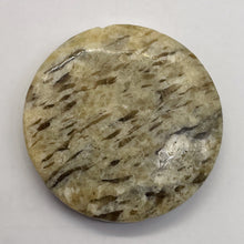Load image into Gallery viewer, Big Cat Natural Untreated Feldspar 35mm Coin Pendant Bead | 35x5.5mm | 1 Bead |
